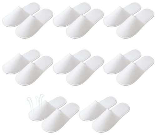 8 Paar Gästehausschuhe Set, Hotelslipper Gästepantoffeln Set House Slippers Hotelschlappen Hotel Slipper Hotel Hausschuhe Gästeschuhe Gästeschlappen Für Hotels Pensionen Privathäuse (28cm*11cm)