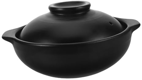 Ciieeo Cocotte Terre Cuite avec Couvercle Pot Coréen Argile pour Cuisson Uniforme et Conservation Chaleur Casserole Portable pour Soupes Viandes et Riz