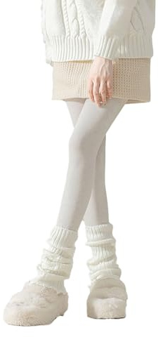 BrightGlow Termostrumpbyxor för kvinnor, termostrumpbyxor varma vinterkalsonger, leggings, ventilerande leggings, vinterstrumpbyxor, ogenomskinliga strumpbyxor, havregryn, one size