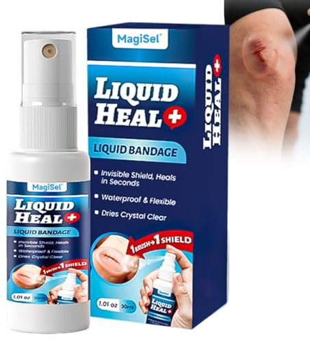 Cerotto Liquido Per Ferite, Cerotto Spray Trasparente, Colla Liquida Per La Pelle, Pers Tagli E Abrasioni Minori, Adesivo Cutaneo Pers 30 ML