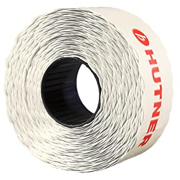 HUTNER 10 Rollen Preisetiketten 26x12 weiß permanent | 15.000 Etiketten