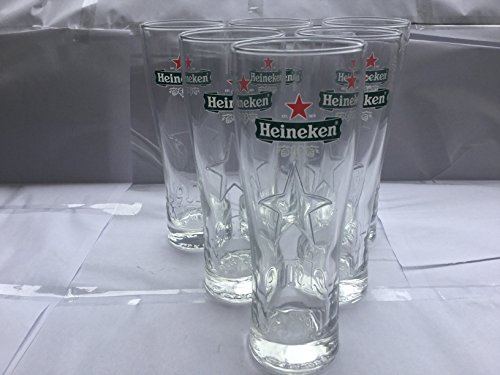 Heineken Lot de 6 Verre Biere Star Etoile 33cl 33 cl Neuf Nouveau modele