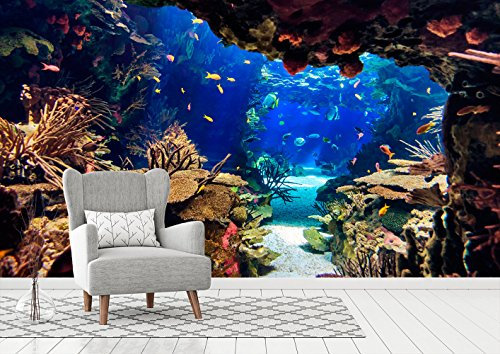 Oedim Fotomural Vinilo para Pared Fondo Marino| 200 x 150 cm | Salones