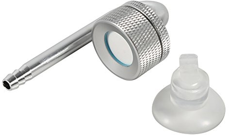 Zerodis Atomizzatore CO2 per Acquario, Atomizzatore per Diffusore di Anidride Carbonica in Lega di Alluminio con Ventosa per Acquario(Argento)