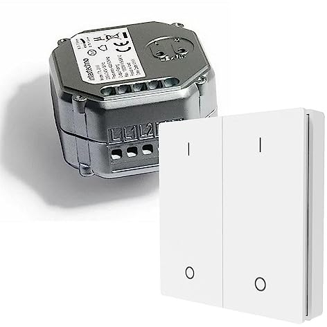 PI-130: Intertechno 2-fach Funkschalter ITL-2000 mit Doppel-Wandsender DWS-22 für die fernbediente Schaltung von Lichtanlagen aller Art, sowie Elektrogeräte bis 1000 Watt/Kanal