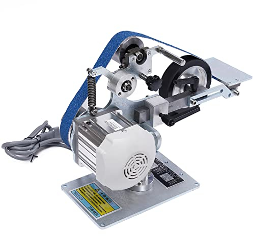 0,55KW Multifunktions Band Tellerschleifer Bandschleifer Verstellbarer Bandschleifmasch, Bürstenloser Gleichstrommotor, Stufenlose Geschwindigkeitsregelung