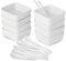 8 x Weiße Porzellan Dipschalen Set mit Servierlöffel, Dip Schälchen für Saucen, Snack Schalen Set Keramik, Dip Schalen Set, Kleine Schüsseln als Saucenschälchen, Snackschalen, Dessertschalen -100ml