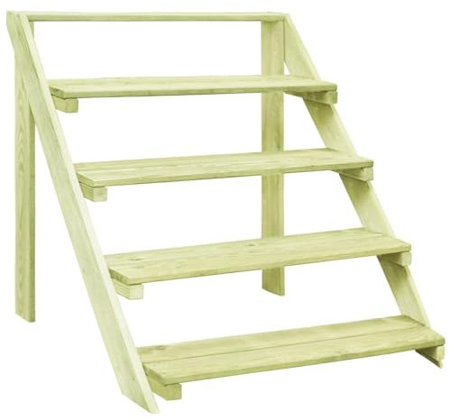 LAPOOH Blomställ, växtstativ, blompelare, blomhylla, växtstativ, blompall, 80 × 80 cm furu impregnerad