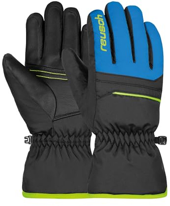 Reusch Alan Junior - Guantes de Invierno cálidos, Resistentes al Viento y Transpirables, Guantes de esquí, Guantes de Nieve para niños, Adolescentes, niñas y niños para un Ajuste