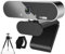 Vsofiot Webcam 1080P Pro HD con microfono stereo, grandangolo 110°, copertura privacy, treppiede, per conferenze, live streaming, registrazione, compatibile con Skype/Zoom/YouTube