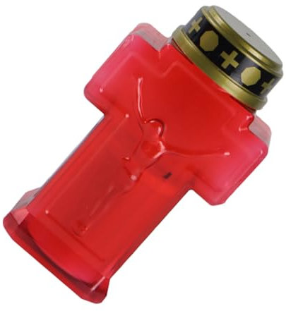 TOPPERFUN Candela Led Gesù Decorazione Spirituale Per Cimiteri e Commemorativa Per Preghiere e Funebri Batteria