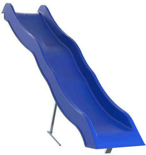 vidaXL Toboggan de Jeu, Activité de Plein Air, Équipement de Jeu, Toboggan pour Enfants Jardin Terrasse Extérieur, Bleu Polypropylène