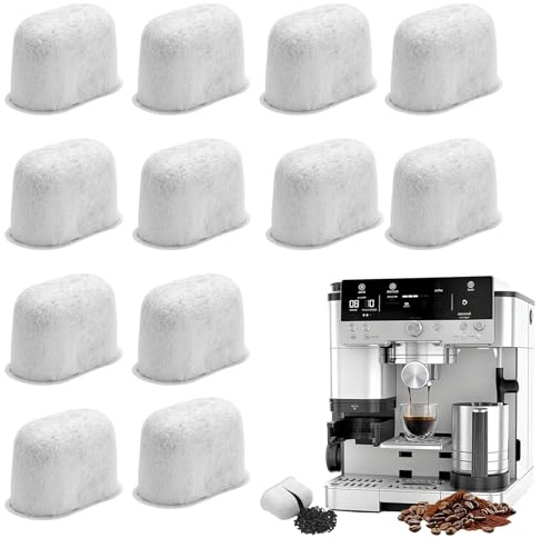 12 Stück Wasserfilter Einsätze für Ninja Luxe Cafe, Ersatz Wasserfiltereinsätze für Ninja Kaffeevollautomat, Kaffeemaschine Zubehör Aktivkohlefilter Kohlefilter für NinjaCafe Luxe für ES601EU ES701EU