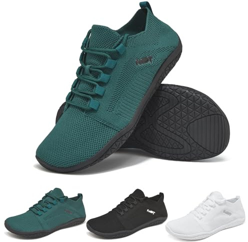 Wizshoe Scarpe Barefoot Shoes Uomo Donna Minimaliste Scarpe a Piedi Nudi Sneakers Estive Leggere e Traspiranti Antiscivolo per Trail Running Walking Fitness Trekking Verde 43 EU
