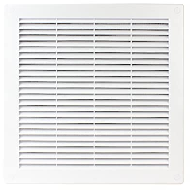 Ventilation Grille 300x300 with fly net. White plastic(TRU-10) by FUSSY CHOICE LTD