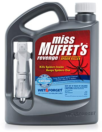 Wet & Forget 803064 Miss Muffet's Revenge Indoor and Outdoor Spider Killer with Attached Sprayer, 64 Fluid Ounces, Ready to Use