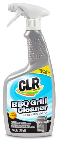 CLR Brands Grill Cleaner and Degreaser Spray, 26 oz. Bottle, BBQ Cleaner Removes Burnt Food, Grease and Grime from Grates and Racks, Pellet and Electric Smokers