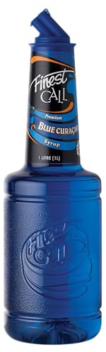Finest Call Blue Curacao Syrup, Non-Alcoholic, Cocktail Ingredient, 1 Litre Bottle, Easy Pour, Bar Essential, Finest Ingredients, Cocktails