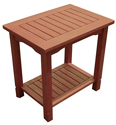 Jardinion Table d'Appoint Balcon Santa Cruz 50 x 35 x 50cm, Table de Terrasse Marron