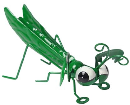 Pnuokn Statue d'insecte en fer pour l'extérieur - Décoration de jardin en métal - Sculpture d'insectes en fer