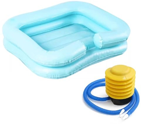 YQYBF Bassin de Lavage de Cheveux Portable pour Personnes alitées et handicapées, avec Oreiller, Lavage des Cheveux dans Le lit pour handicapés
