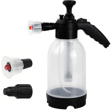 Pulverizador de Espuma de Bomba Manual, pulverizador de Bomba de Espuma de Nieve, Botella de Agua Transparente de 2 litros con Escala, pulverizador de Lavado de automóviles