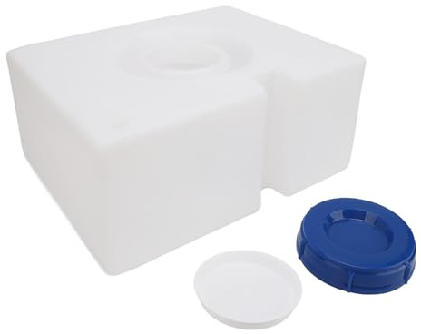 9 Gallon RV Färskvattentank, Läckagesäker Containertank med 130 Mm Bred Mynning, 480 X 375 X 220 Mm, LLDPE-material, Lämplig för Husbilar, Släpvagnar, Husbilar, Båtar, Yachter