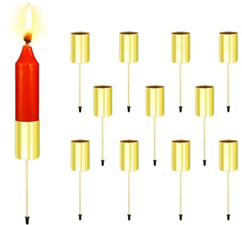 12 stycken adventskrans ljushållare, kronljushållare, adventskrans ljushållare, skrivbordstillbehör, för bröllop, bankett, heminredning och annan scendekoration
