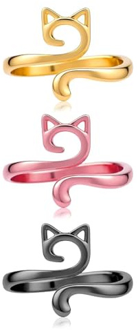 Kotkiddy Anillo de ganchillo de metal, 3 unidades, gancho ajustable, accesorio de ganchillo, accesorio de ganchillo, sombrero de punto para dedo de punto, anillo guía de hilo, soporte para dedos,