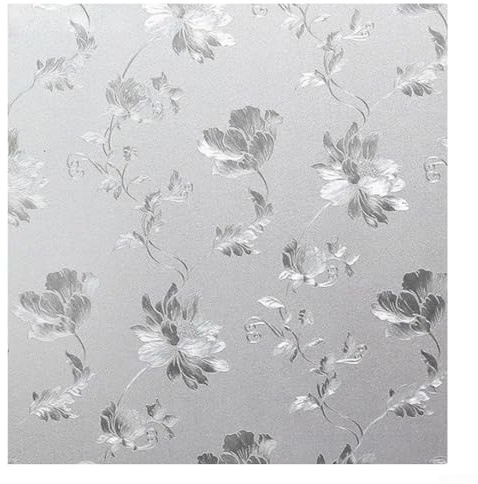 Zilimontt Film autocollant opaque translucide en PVC pour fenêtre - 50 x 100 cm - Pour salle de bain ou maison - Facile à couper et à installer - Motif transmettant la lumière (A)
