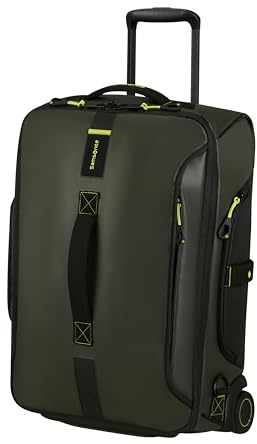 Samsonite Paradiver Light - Borsa da Viaggio con Ruote & Funzione Zaino (55 cm), Small, Bagaglio a Mano, Idrorepellente, Leggera, 51L, Verde Giungla (Jungle Green)