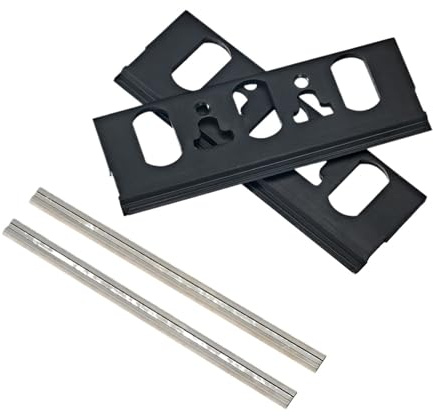 Abrazaderas de soporte de conversión de cuchillas de cepilladora + Juego de cuchillas de cepilladora de 82 mm compatible con cepilladora eléctrica de mano compatible con Stayer Makita,Bosch, DeWalt
