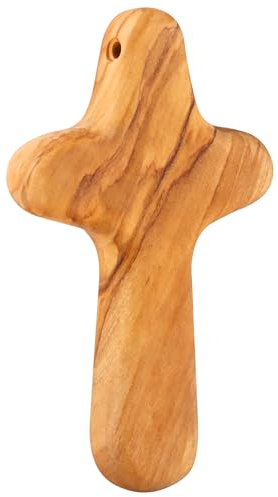 OMCGG 10 cm Pendenti in D'ulivo a croce, Croce in Legno D'ulivo Legno di Preghiera Regalo di Meditazione Cristiana Cattolica per la Preghiera la Meditazione e il Sostegno in caso di Malattia (1)