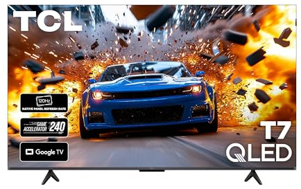 TCL 55 Inch Class T7 Series | 4K QLED HDR | 55T7, 2025 Model | 120HZ Refresh Rate High Brightness Smart Google TV Dolby Atmos Audio | Voice Remote Alexa Gaming Streaming Television