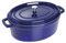 STAUB Cocotte en Fonte Émaillée avec Couvercle, Tous feux dont induction, 6 à 7 personnes, Ovale, 33 cm, 6,70 L, 8,2 kg, Bleu Intense