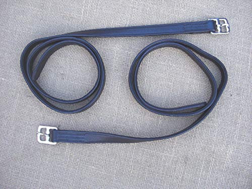 gs- sports Correa de estribo suave negra (160 cm)