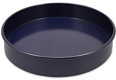 Zyliss Non-Stick Loose Base Round Cake Tin, 23cm/9in, Victoria Sponge Tin, Sandwich Tin/Pan for Baking, Carbon Steel, Dark Blue, Dishwasher Safe