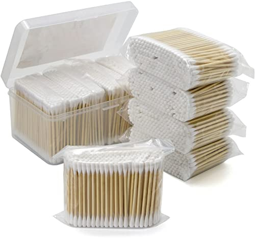 800 Count Bamboo Cotton Swabs, 3 Inch Cotton Swabs for Ears, Nail Art, Makeup, Household Cleaning