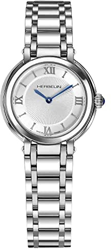 Michel Herbelin Damen Analog Schweizer Quarzwerk Uhr mit Edelstahl Armband 17430B28