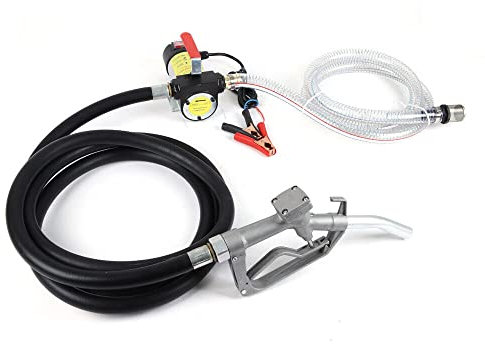 awolsrgiop Dieselpumpe Selbstansaugend, 12V 50L/MIN 3500R/M Dieselpumpe Heizölpumpe selbstansaugend Automatik Pistole Ölpumpe mit Kraftstofffilter