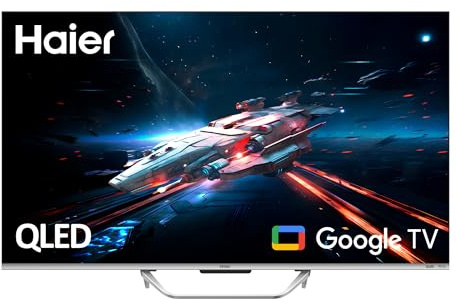 Haier QLED 4K UHD H43Q800UX, 43, Smart TV, Google TV, Dolby Atmos y Dolby Vision, HDR 10, Smart Remote Control, Google Assistant, Bluetooth 5.1, DBX TV, HDMI 2.1 x 4, Sin Marcos, 2024