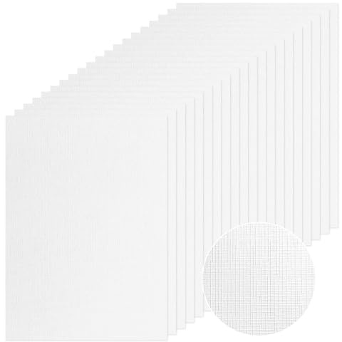 50 ark strukturkartong, tonkartong, DIN A4-pysselkartong, 250 g/㎡, färgat papper för scrapbooking, korttillverkning, stansning och andra pappershantverk (vit)