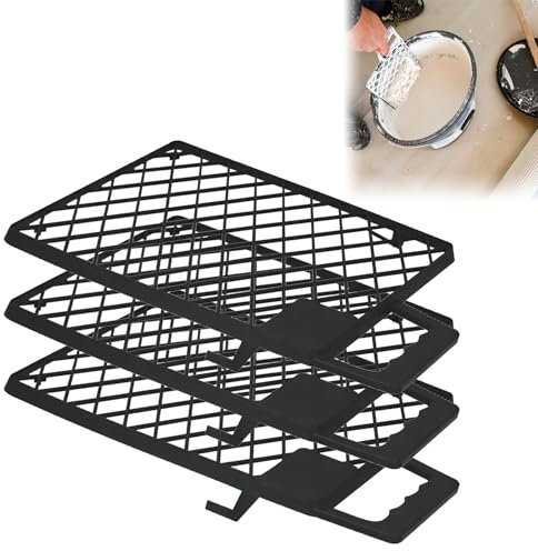Rejilla de Pintura, Rejillas para Rascar, Rejillas Raspadoras, Rejilla de Goteo, Accesorios de Pintura, para Decoración de Proyectos de Construcción y Trabajos de Pintura Al Aire Libre, 3 Piezas