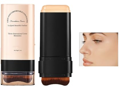 Dos en Uno - Maquillaje Base Antiarrugas de Lujo, Maquillaje Base de Doble Cabeza, Maquillajes Bases de Borrador Inmaculado, Impermeabilidad Duradera (#4, 20g)