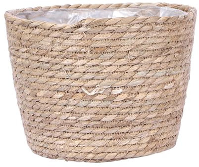 VANZACK 1pièce Panier Fleurs Paille Tissé Main Jardinière Décorative pour Plantes Intérieures Et Rangement Maison pour Bureau Et Salon