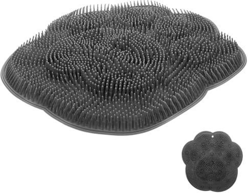 Vaguelly Tapis De Bain Antidérapant Pour Nettoyage Massage Brosse De Pour Éliminer Peaux Mortes Accessoire Ventouse