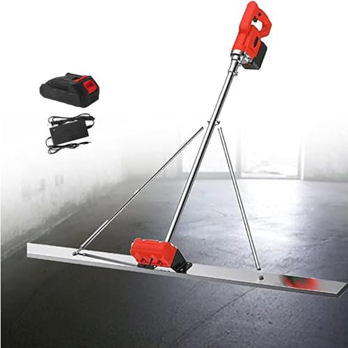 Vibrateur pour Chape de BéTon Vibrateur à béton, kit de vibrateur électrique sans Fil pour Chape à béton, Moteur de vibrateur pour Chape à Ciment, Alimentation par Batterie, Deux Batteries