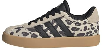 adidas Unisex Kids Vl Court 3.0 Kids Shoes, Crystal Linen/core Black/Khaki Six, 5.5 UK