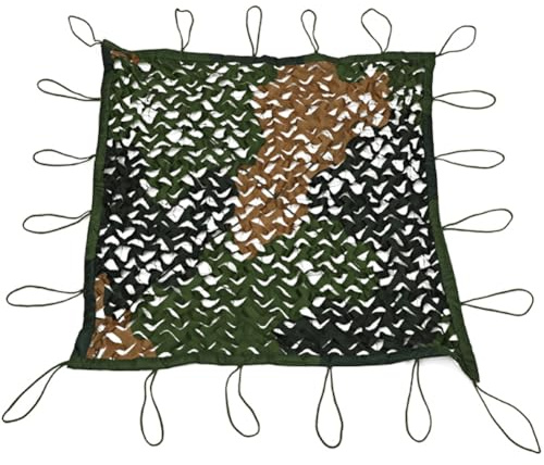 QYMLSH Double-Layer Camouflage Netting - 210D Shade Netting | Used for Hunting Grounds, Farms, Car Hiding, Parties, Curtains, Roofing, and Fence Decoration(3M x 5M (9.8ft x 16.4ft))