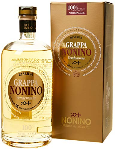 Distillerie Nonino, Grappa Nonino Vendemmia, Invecchiata 18 Mesi in Barriques, Distillazione Artigianale, 41% vol - Bottiglia in vetro da 700 ml